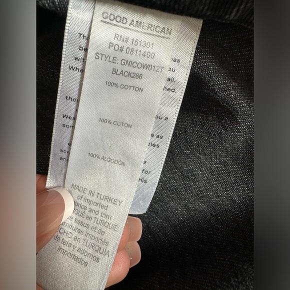 Good American Jeans Plus Size 90s Straight Crossover High Waist Black (Size 20) - Picture 8 of 11